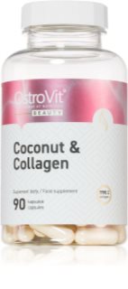 OstroVit Beauty Kolagen Morski + Olej MCT z kokosa kapsułki na piękne włosy, skórę i paznokcie 90 caps.