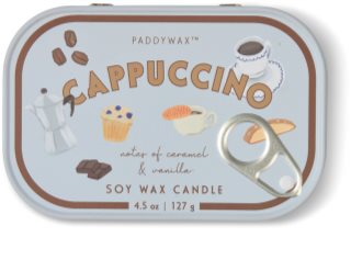 Paddywax Bistro Tin Cappuccino illatgyertya alumínium dobozban 127 g