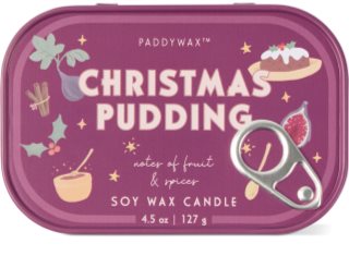 Paddywax Bistro Tin Christmas Pudding illatgyertya alumínium dobozban 127 g