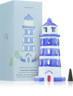 Paddywax Painted Ceramic House Connecticut Lighthouse Gift Set