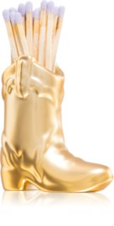 Paddywax Cowboy Boot Match Holder zápalky Gold Metallic 25 g