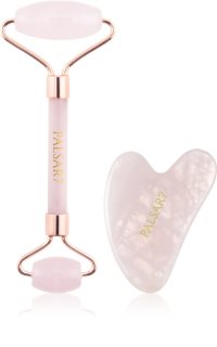 PALSAR7 Massage Roller and Guasha Rose Quartz masážní váleček na obličej a masážní pomůcka