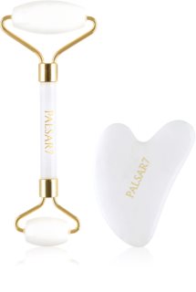 PALSAR7 Massage Roller and Guasha White Jade Massagerolle für das Gesicht und Massage Hilfsmittel
