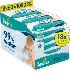 Pampers 99% Water Baby Wipes salviette detergenti umidificate per bambini