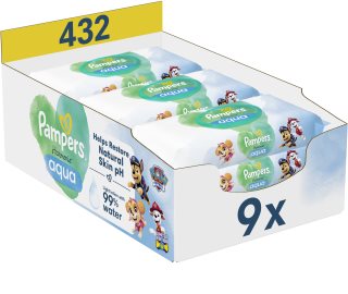 Pampers Harmonie Aqua Paw Patrol vlhčené čistiace obrúsky pre deti