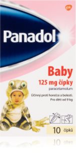 Panadol Panadol Baby 125mg čípky čípky ke snížení horečky a tlumení bolesti 10 ks