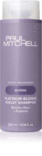 Paul Mitchell Blonde Platinum Blonde Violet Shampoo shampoing violet pour cheveux blonds et gris 300 ml
