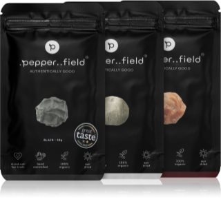.pepper..field Kampot-Pfeffer schwarzer, roter und weißer Geschenkset
