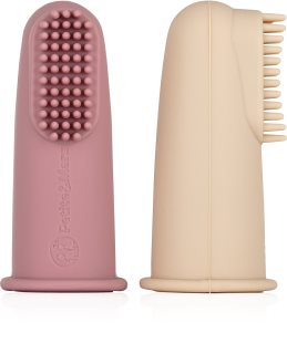 Petite&Mars Take&Match 0m+ dětský zubní kartáček na prst s pouzdrem