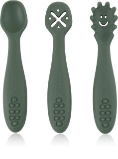Petite&Mars Take&Match 6m+ lžička pro děti Misty Green 3 ks