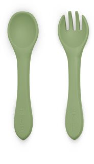 Petite&Mars Take&Match Silicone Cutlery galda piederums Sweet Pea 6m+ 2 gab.