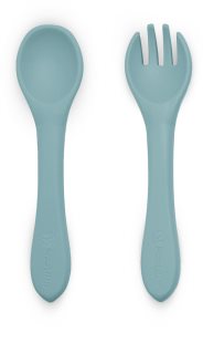 Petite&Mars Take&Match Silicone Cutlery stalo įrankiai Frosted Sky 6m+ 2 vnt.