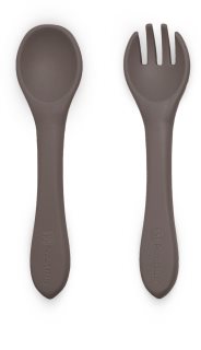 Petite&Mars Take&Match Silicone Cutlery talheres Bitter Cocoa 6m+ 2 un.