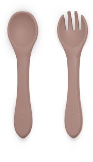 Petite&Mars Take&Match Silicone Cutlery talheres Velvet Latte 6m+ 2 un.