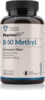 Pharmovit B-50 Methyl B-complex Max+ kapsułki do wsparcia metabolizmu energetycznego 60 caps.