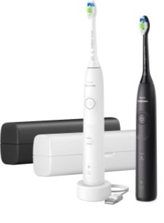 Philips Sonicare 5500 HX7119/01 sonična električna zobna ščetka, 2 telesisonična električna zobna ščetka, 2 telesi Black&White 1 kos