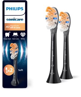 Philips Sonicare Premium All-in-One HX9092/88 testine di ricambio per spazzolino Black 2 pz