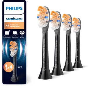 Philips Sonicare Premium All-in-One HX9094/88 testine di ricambio per spazzolino Black 4 pz
