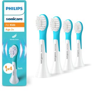 Philips Sonicare For Kids Mini 3+ HX6034/90 têtes de remplacement pour brosse à dents pour enfant 4 pcs