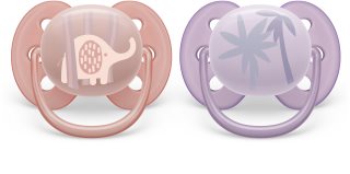 Philips Avent Ultrasoft SCF091/09 0-6 m Schnuller Animal Girl 2 St.