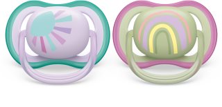 Philips Avent Ultra Air SCF085/59 0-6 m fopspeen Rainbow Girl 2 st