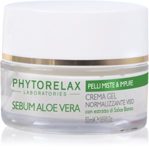 Phytorelax Laboratories Bio Sebum Aloe Vera hidratáló géles krém a zsíros bőr redukálására 50 ml