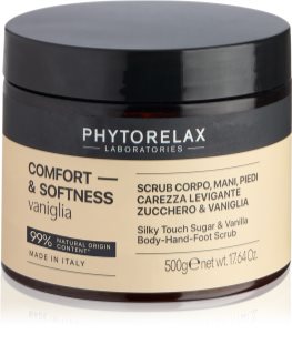 Phytorelax Laboratories Comfort & Softness Vanilla esfoliante alisante para as mãos, pernas e corpo 500 ml