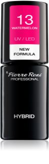 Pierre René Nails Hybrid Geleneglelak til UV/LED hærdning Skygge No. 13 Watermelon 6 ml
