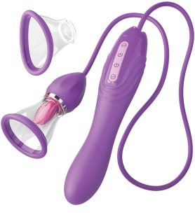 Pipedream Fantasy For Her Ultimate Pleasure Max wibrator ze stymulatorem łechtaczki z dozownikiem 22.9 cm