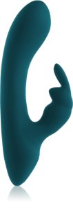 Playboy Toys Pleasure Lil Rabbit Green vibrator with clitoral stimulator 14.5 cm
