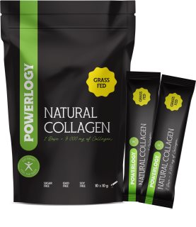 Powerlogy Natural Collagen Kollagen in Pulverform 10x10 g