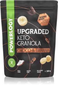 Powerlogy Upgraded Keto Granola Granola bei Keto-Diät geeignet Geschmack Choco and Banana 350 g