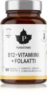 Puhdistamo B12 Folate podpora správného fungování organismu příchuť Raspberry 60 tbl
