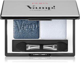 PUPA Milano Vamp! Compact Duo Eyeshadow Divu toņu acu ēnas (tonis) 012 - Magnetic Blue 2.2 g