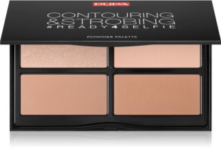 PUPA Milano #READY4SELFIE Contouring & Strobing Contour Palet met Highlighter