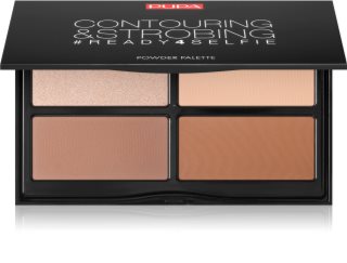 PUPA Milano #READY4SELFIE Contouring & Strobing paletka do konturowania twarzy z rozświetlaczem