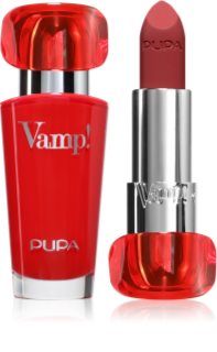 PUPA Milano Vamp! Luminous Lipstick rúž pre plné pery odtieň 301 Intense Red 3.5 g