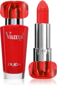 PUPA Milano Vamp! Luminous Lipstick rúž pre plné pery odtieň 303 Red 3.5 g