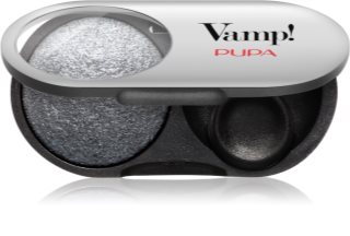 PUPA Milano Vamp! Radiant Baked Eyeshadow Long-Lasting Shimmer Eyeshadow shade 308 Anthracite Grey - WET & DRY 1 g
