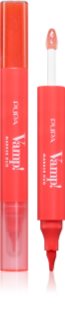 PUPA Milano Vamp! Lip Marker Duo fixka na pery s leskom odtieň 009 Jelly Coral 1.4 ml