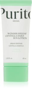 Purito Wonder Releaf Centella Daily Sun Lotion gyengéd védő arckrém SPF 50+ 60 ml