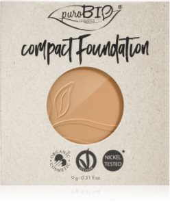 puroBIO Cosmetics Compact Foundation kompaktowy podkład pudrowy wymienny wkład SPF 10