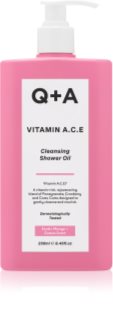 Q+A Vitamin A. C. E pielęgnujący olejek pod prysznic zapachy Mango & Guava 250 ml