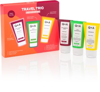 Q+A Travel Trio darilni set za telo
