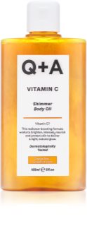 Q+A Vitamin C shimmering oil for the body fragrance Orange Zest + Grapefruit 150 ml