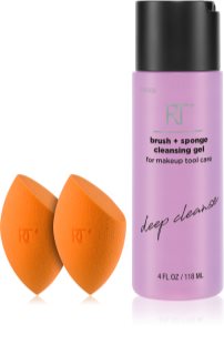 Real Techniques Brush Sponge + Cleasing Gel set para el rostro