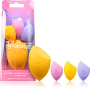 Real Techniques Miracle Complexion Sponge +3 minis set Meigikäsn