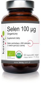 Kenay Organic selenium 100 mcg BIO kapsułki piękne włosy, skóra i paznokcie 60 caps.