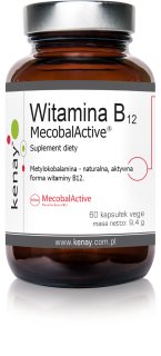 Kenay Witamina B12 MecobalActive® kapsułki dla redukcji zmęczenia i wyczerpania 60 caps.