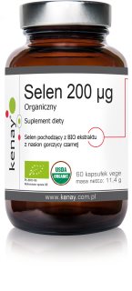 Kenay Organic selenium 200 mcg BIO kapsułki na piękne włosy, skórę i paznokcie 60 caps.